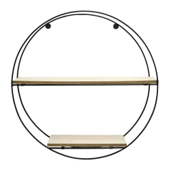 Sale Półka metalowa czarna okrągła 40 cm