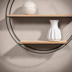 Sale Półka metalowa czarna okrągła 40 cm