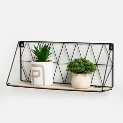 Discount inny Półka wisząca czarna 48x13 cm