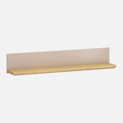 inny Półki^Półka wisząca do salonu 130 cm IDELLO taupe dąb kamienny