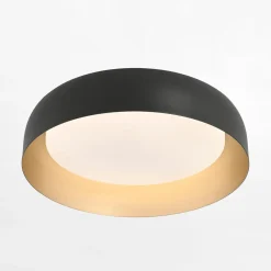 Discount Paul Neuhaus Plafon LED czarno-złoty OSKO z pilotem fi 40 cm