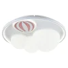 Dzieci Zumaline Lampy Wiszące I Sufitowe|Lampy Do Pokoju Dziecięcego^Plafon LED FOCUS biało-czerwony