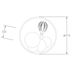 Dzieci Zumaline Lampy Wiszące I Sufitowe|Lampy Do Pokoju Dziecięcego^Plafon LED FOCUS biało-niebieski