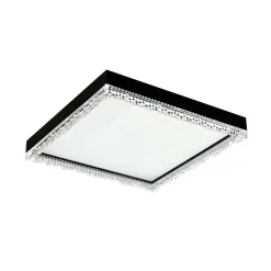 Zumaline Plafony|Wszystkie Lampy Sufitowe^Plafon LED kwadratowy czarny REGI 45,8 cm