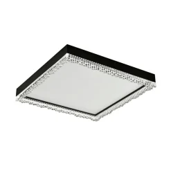 Zumaline Plafony|Wszystkie Lampy Sufitowe^Plafon LED kwadratowy czarny REGI 45,8 cm