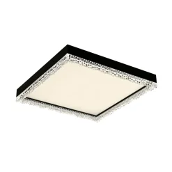 Zumaline Plafony|Wszystkie Lampy Sufitowe^Plafon LED kwadratowy czarny REGI 45,8 cm