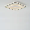 Zumaline Plafony|Wszystkie Lampy Sufitowe^Plafon LED kwadratowy czarno-złoty LENS 50x50 cm