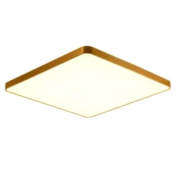 Zumaline Plafony|Wszystkie Lampy Sufitowe^Plafon LED kwadratowy złoty SIERRA 80 cm