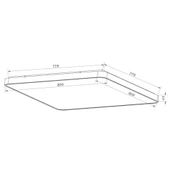 Zumaline Plafony|Wszystkie Lampy Sufitowe^Plafon LED kwadratowy złoty SIERRA 80 cm