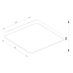 Zumaline Plafony|Wszystkie Lampy Sufitowe^Plafon LED kwadratowy złoty SIERRA 40 cm