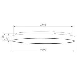 Best Zumaline Plafon LED okrągły srebrny SIERRA 60 cm