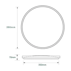 Sale LED-POL Plafon LED okrągły 36W jasne drewno ORO-OLMO 39 cm