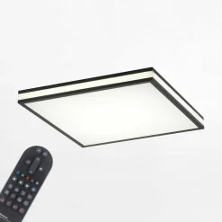 Paul Neuhaus Plafony|Wszystkie Lampy Sufitowe^Plafon LED RGB czarny MARIO z pilotem 46,5x46,5 cm