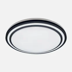 Sale Zumaline Plafon LED RGB czarny RATI z pilotem 49,3 cm