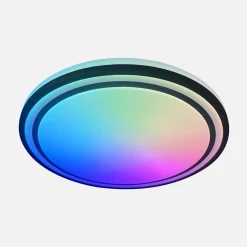 Sale Zumaline Plafon LED RGB czarny RATI z pilotem 49,3 cm
