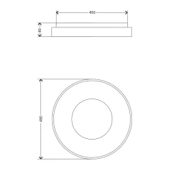 Sale Zumaline Plafon LED 36W czarny ESPINO z pilotem 49 cm