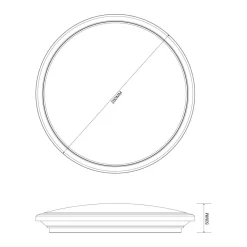 Clearance Zumaline Plafon LED 24W czarny MOREN 28 cm