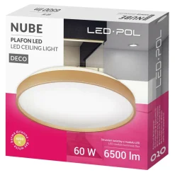 LED-POL Plafony|Wszystkie Lampy Sufitowe^Plafon LED 60W złoty ORO NUBE
