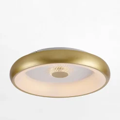Clearance Paul Neuhaus Plafon LED 29W złoty VERTIGO z pilotem fi 46,5 cm