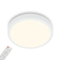 Plafony|Wszystkie Lampy Sufitowe^Plafon LED z pilotem biały RUNA 38 cm