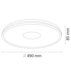 Sale Plafon LED z pilotem biały LEON 50 cm