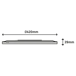Best Plafon LED z pilotem biały SLIM 42 cm