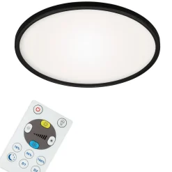 Discount Plafon LED z pilotem czarny SLIM 42 cm