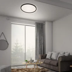 Discount Plafon LED z pilotem czarny SLIM 42 cm
