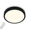 Best Plafon LED z pilotem czarny RUNA 38 cm