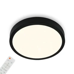 Best Plafon LED z pilotem czarny RUNA 38 cm
