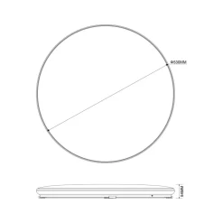 Zumaline Plafony|Wszystkie Lampy Sufitowe^Plafon okrągły LED 50W chrom OMAR 53 cm