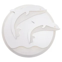 Dzieci Lampy Wiszące I Sufitowe|Lampy Do Pokoju Dziecięcego^Plafon ozdobny LED DELFINY 48 W P-666/1 z pilotem