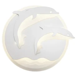 Dzieci Lampy Wiszące I Sufitowe|Lampy Do Pokoju Dziecięcego^Plafon ozdobny LED DELFINY 48 W P-666/1 z pilotem
