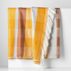 Online Texpol Pled z frędzlami kolorowy KRATA 150x200 cm