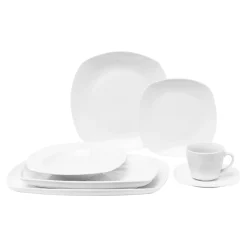 Miski, Patery I Półmiski^Półmisek porcelanowy QUADRO biały 30x19.5 cm