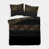 Outlet inny Pościel bawełniana geometryczna czarna HOME SATIN 160x200 cm
