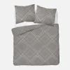Outlet inny Pościel bawełniana geometryczna, szara HOME SATIN 220x200 cm