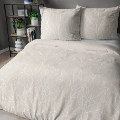 Sale inny Pościel bawełniana w liście różowa HOME SATIN 160x200 cm