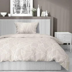 inny Pościel bawełniana w liście różowa HOME SATIN 140x200 cm
