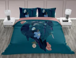 Discount Faro Pościel bawełniana w liście i kwiaty NEW TRENDY 160x200 cm