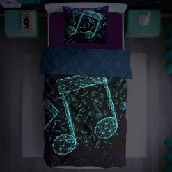 Best Faro Pościel młodzieżowa NUTY 3D FLUO 160x200 cm