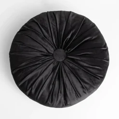 Discount Poduszka dekoracyjna okrągła czarna SELMA 40 cm