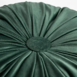 Best Poduszka dekoracyjna okrągła ciemnozielona SELMA 40 cm