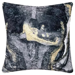 Hot Poduszka dekoracyjna szara GEODY CRUSH 45x45 cm