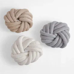 Sale inny Poduszka ozdobna węzeł beżowa TWISTY 30 cm