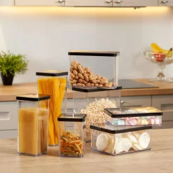 ROTHO Pojemniki Na Żywność^Pojemnik do żywności szeroki LOFT czarny 2,25 l