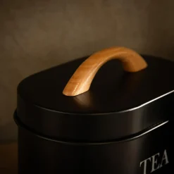 Pojemniki Na Żywność^Pojemnik kuchenny na cukier czarny 15 cm