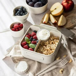 Dzieci Podróże|Jedzenie I Picie^Pojemnik lunchbox z przegródkami zielony LIDO 1,6l