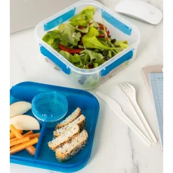 Dzieci Podróże|Jedzenie I Picie^Pojemnik lunchbox z przegródkami niebieski LIDO 1,6l