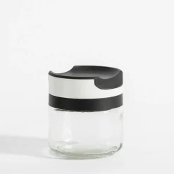 Clearance inny Pojemnik szklany z czarno-białą pokrywką 300 ml